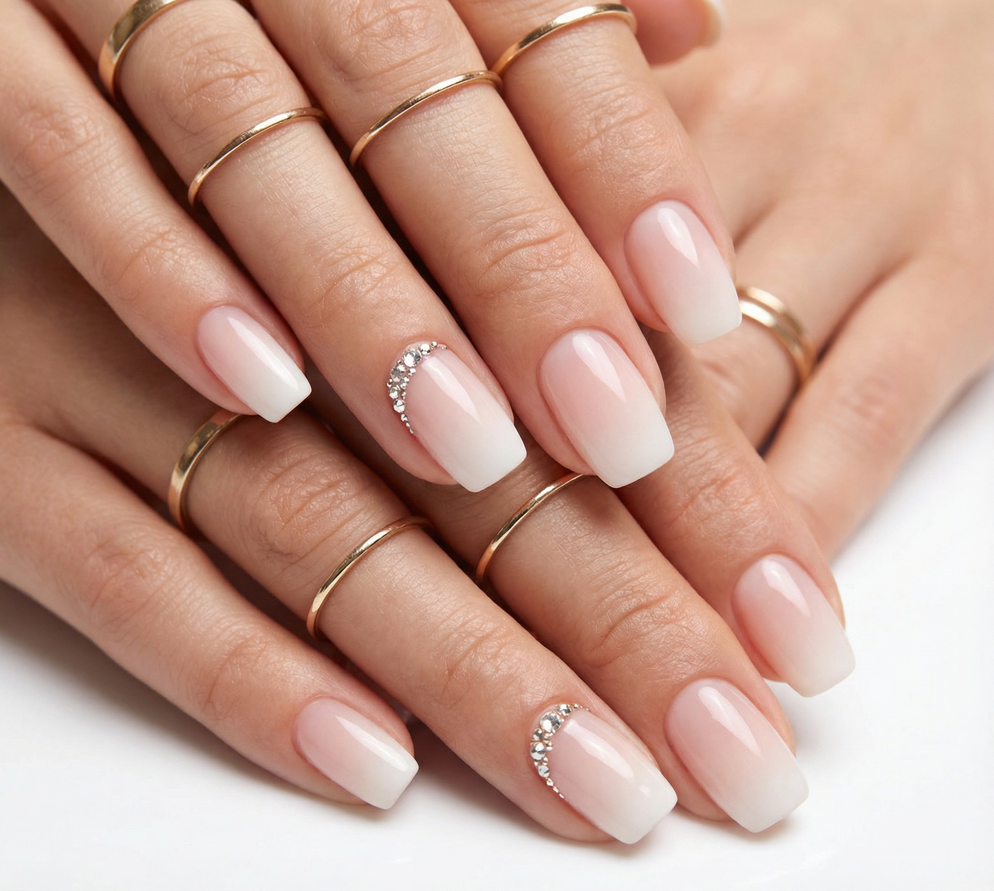 Soft Nude Pink Square Press-On Nails
