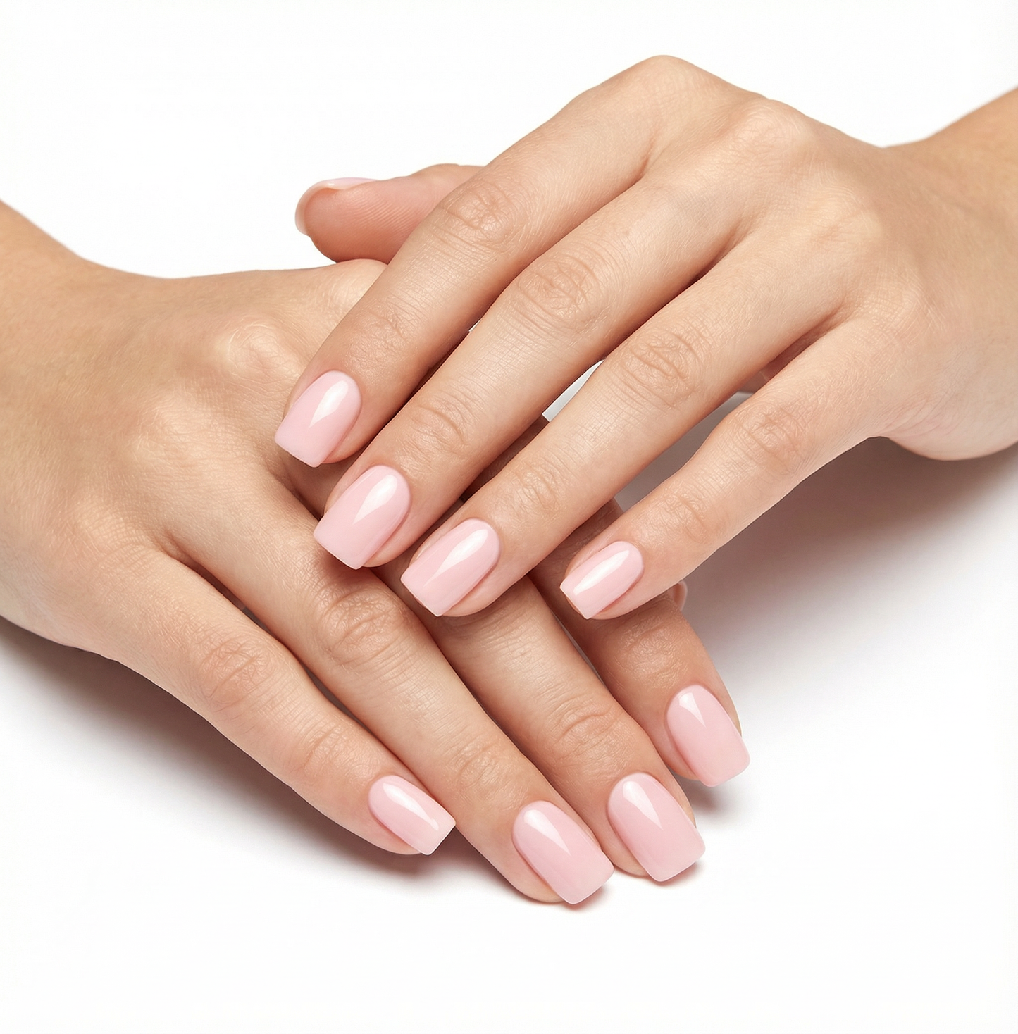 Soft Pink Square Press-On Nails