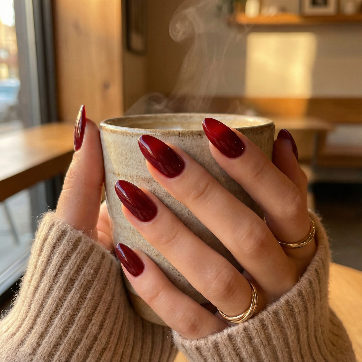 Classic Red Coffin Press-On Nails