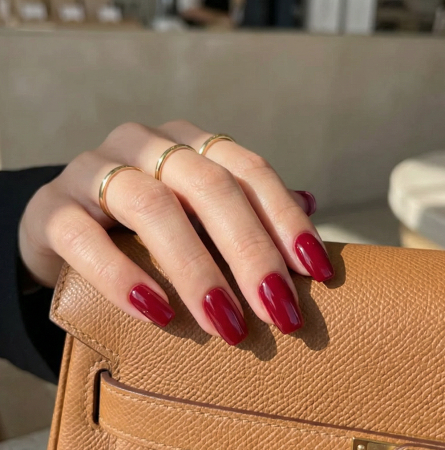 Classic Red Coffin Press-On Nails