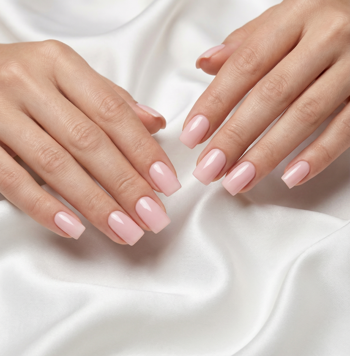 Soft Pink Square Press-On Nails