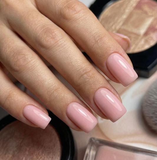 Soft Pink Square Press-On Nails
